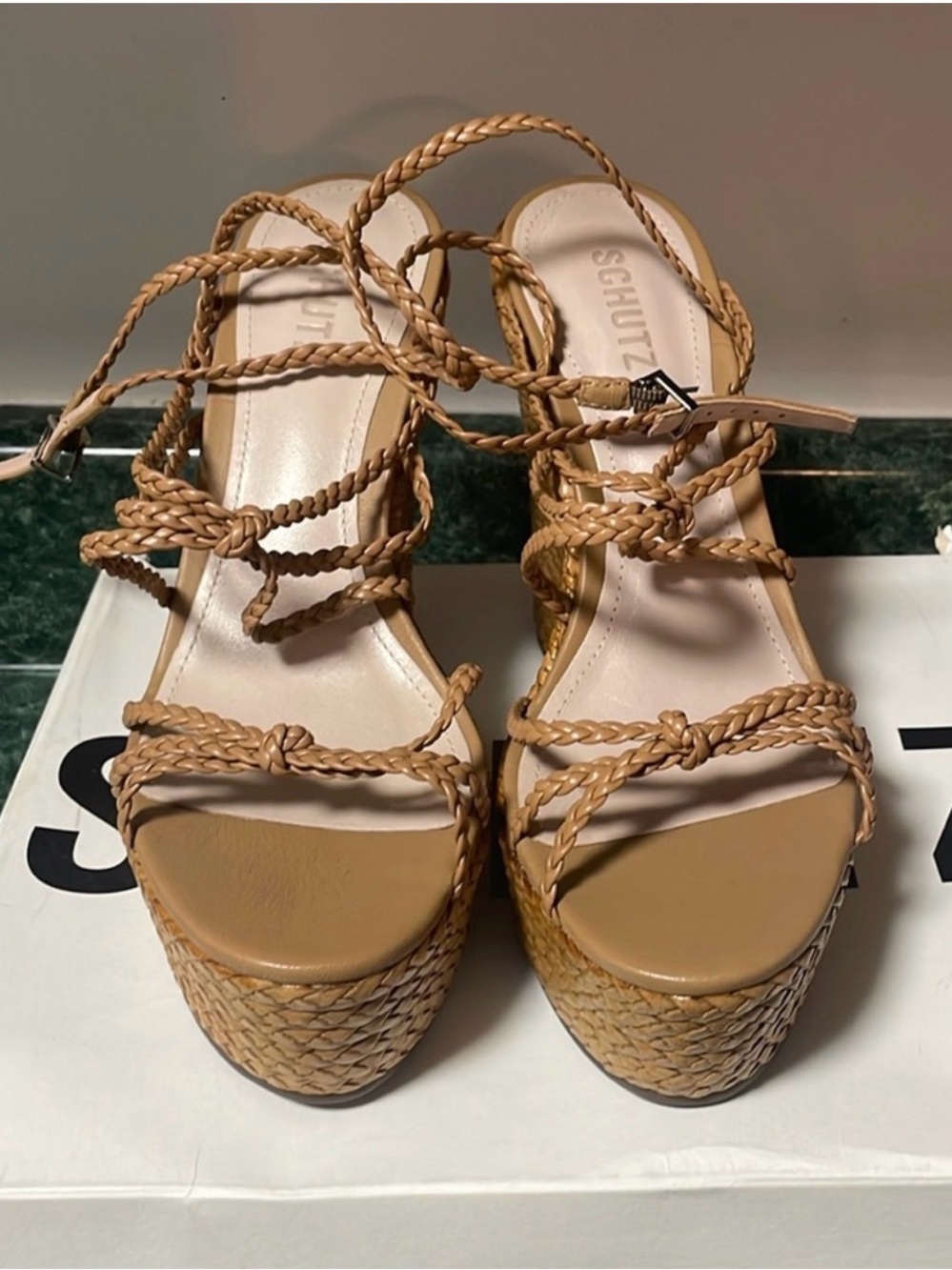 SCHUTZ Women Wedge Heel Sandals 8.5